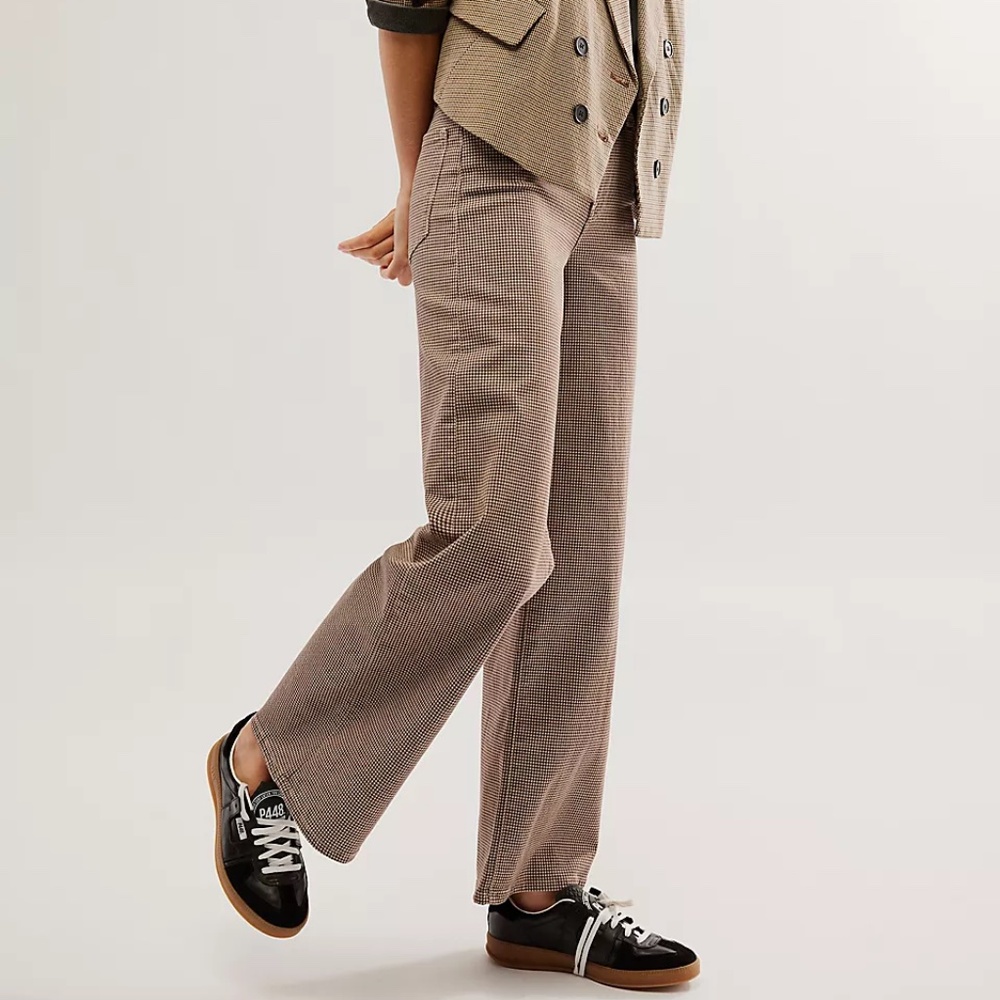 Frame Denim Brown Houndstooth Flare Jeans - Picture 9 of 16